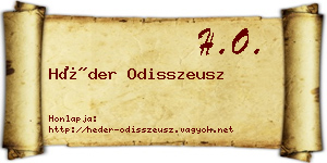 Héder Odisszeusz névjegykártya
